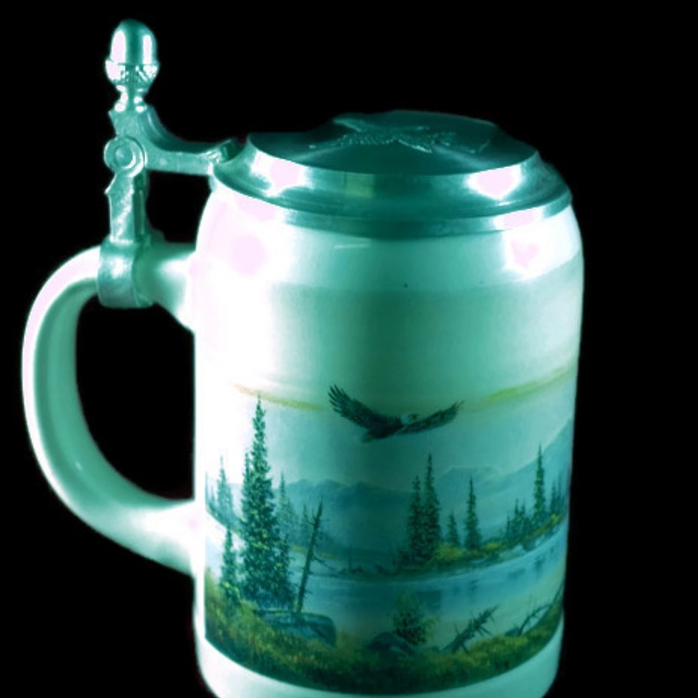 Vintage Antique Domex German Lidded Beer Cup Stein